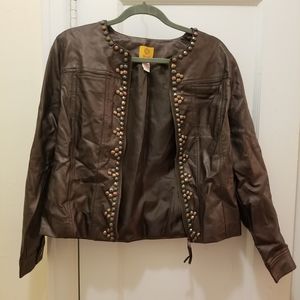Faux leather jacket